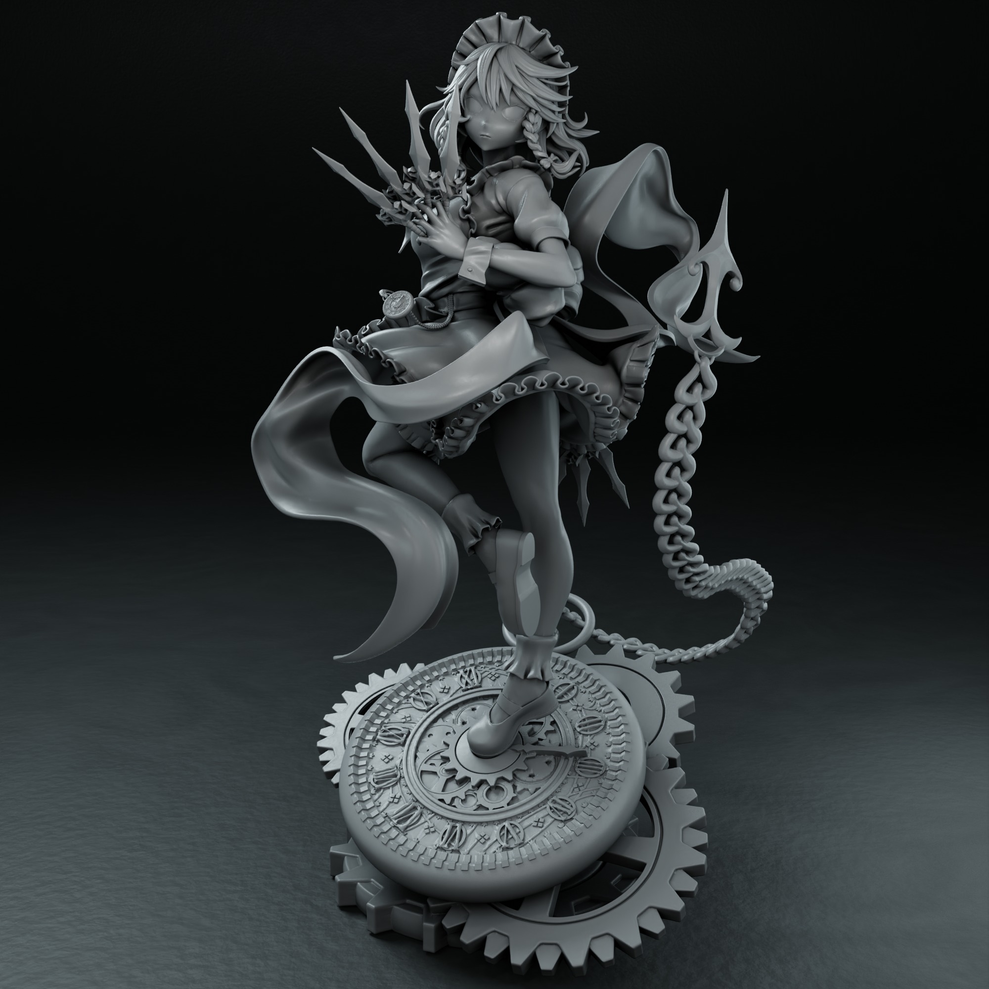 Sakuya Izayoi - Touhou 3D print model_6