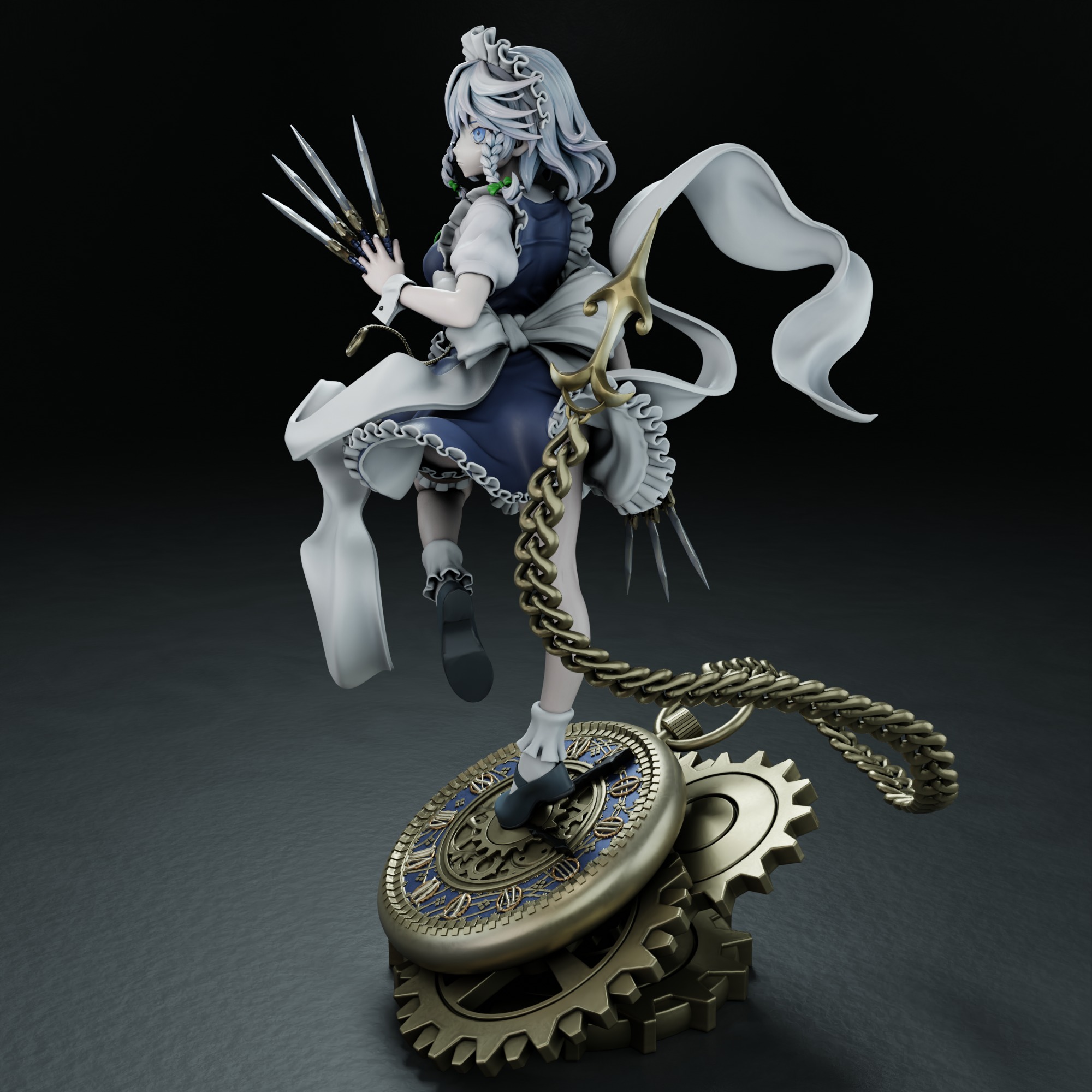 Sakuya Izayoi - Touhou 3D print model_2