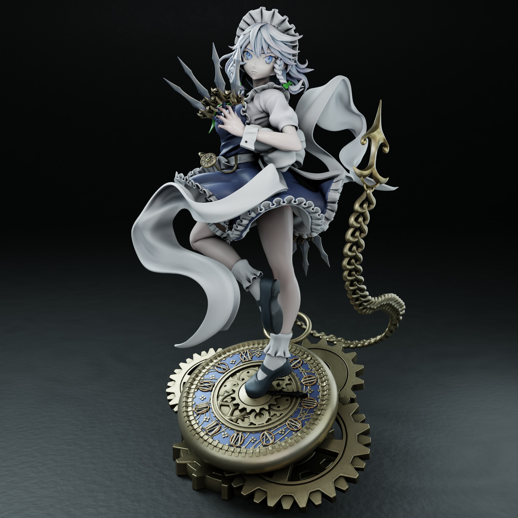Sakuya Izayoi - Touhou 3D print model_1