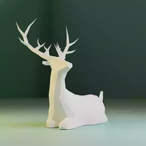 CHRISTMAS DEER LOW POLY