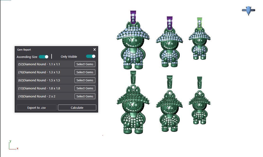 pendant LaBuBu 3D print model_3