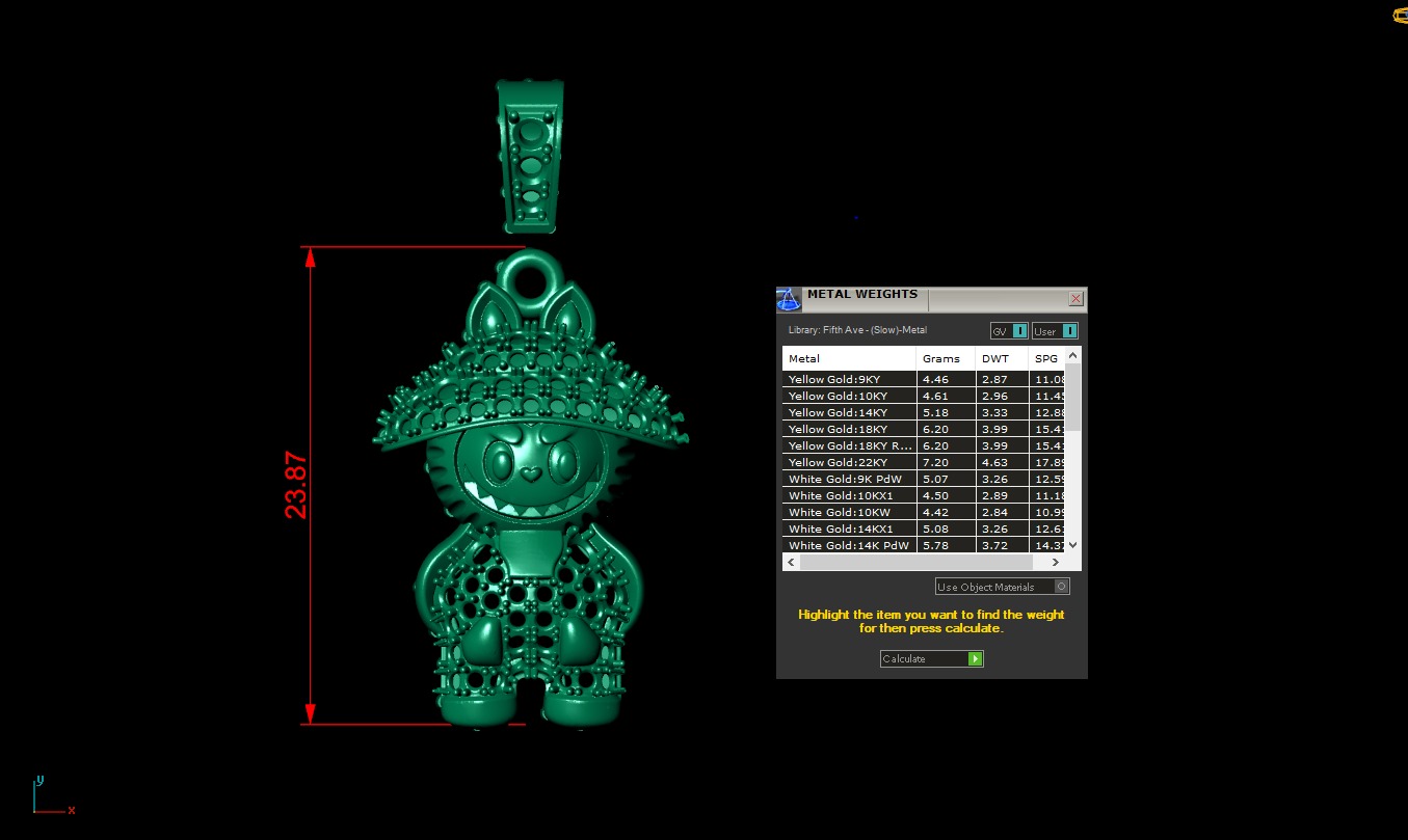 pendant LaBuBu 3D print model_7