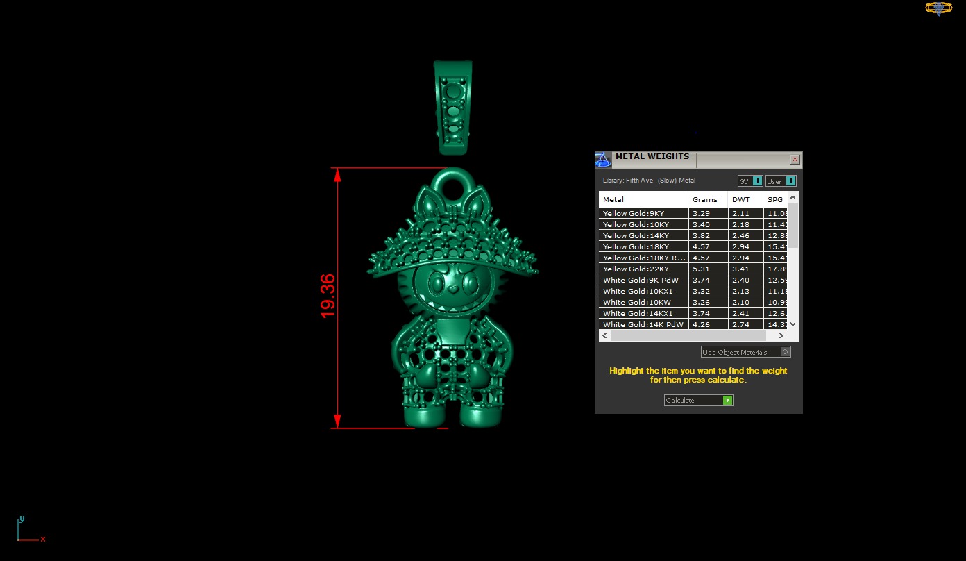 pendant LaBuBu 3D print model_8