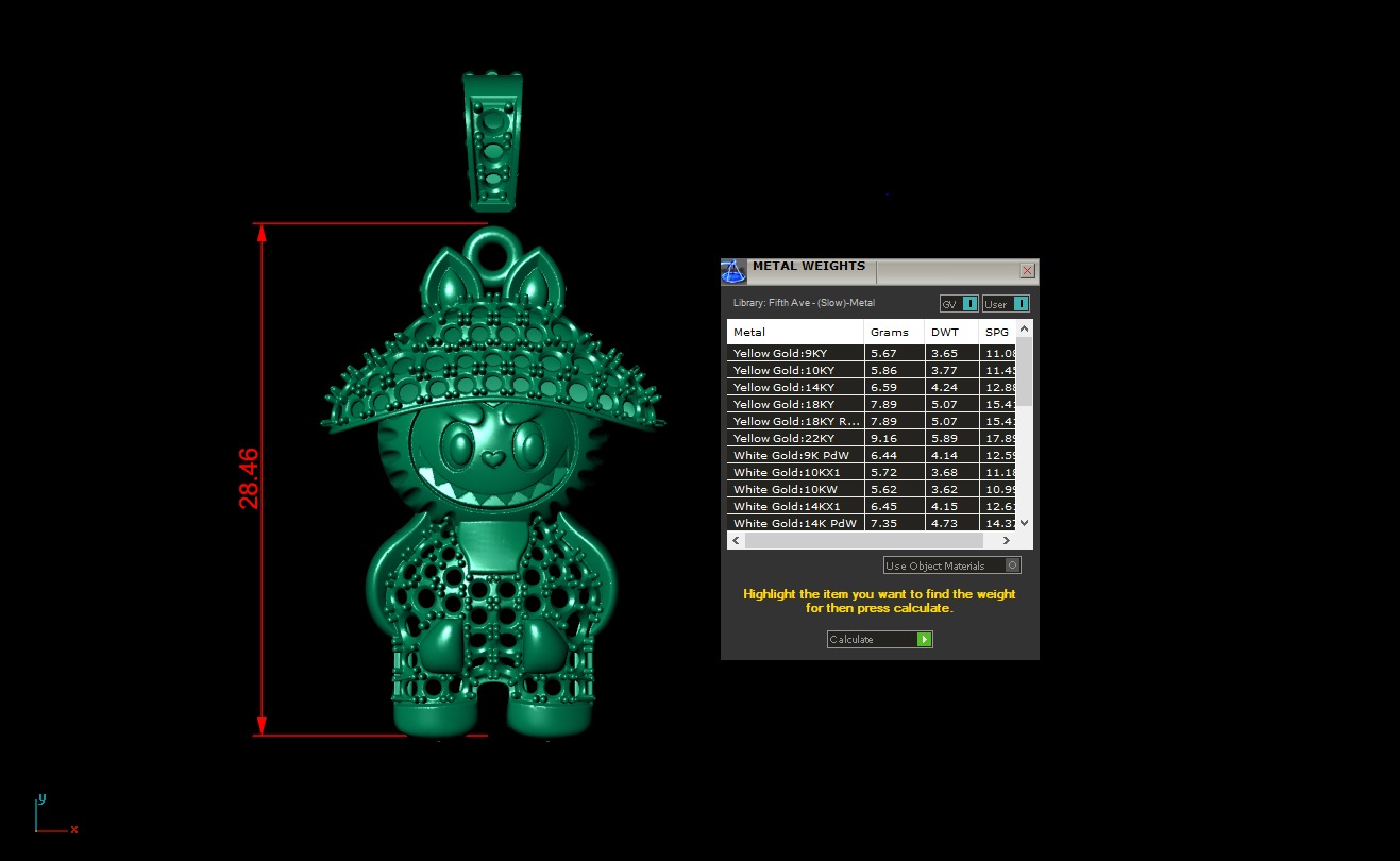 pendant LaBuBu 3D print model_6
