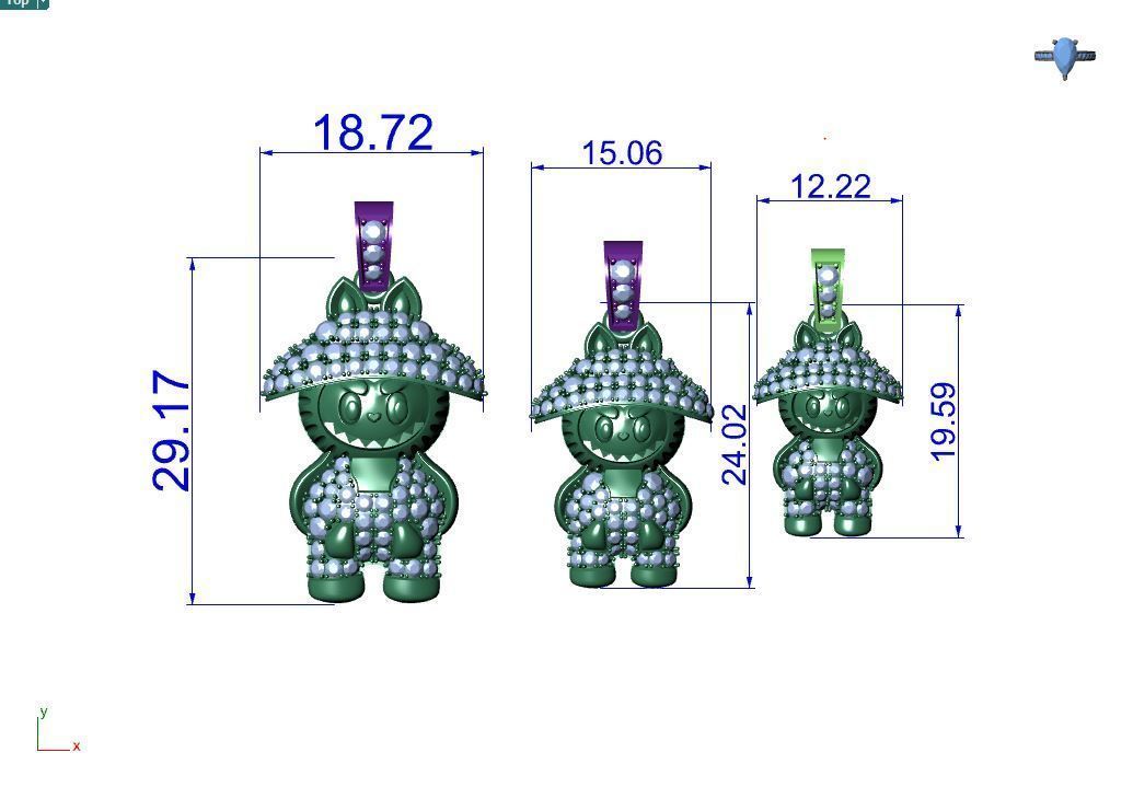 pendant LaBuBu 3D print model_4