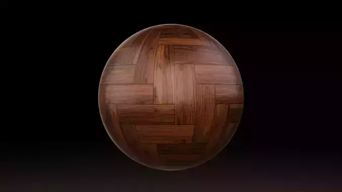 Procedural Dark Oak Herringbone