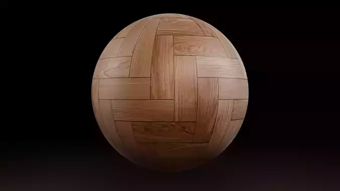 Procedural Oak Herringbone Texture