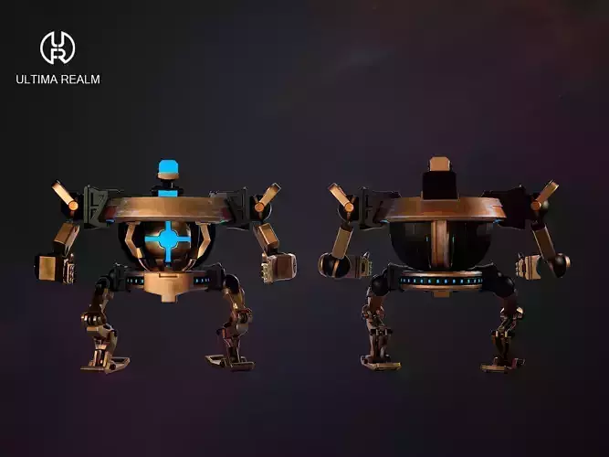 Orbitronix Low-poly 3D model