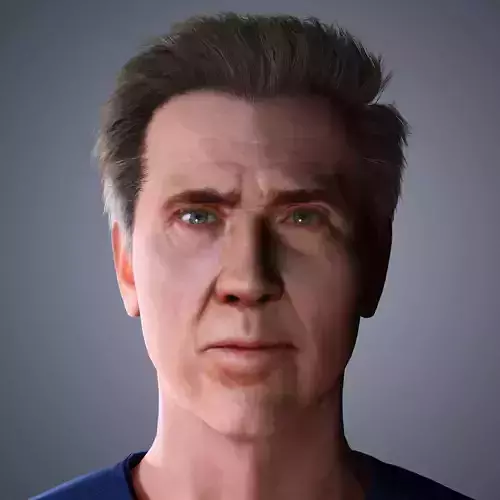 Nicolas Cage Character  Low-poly 3D model