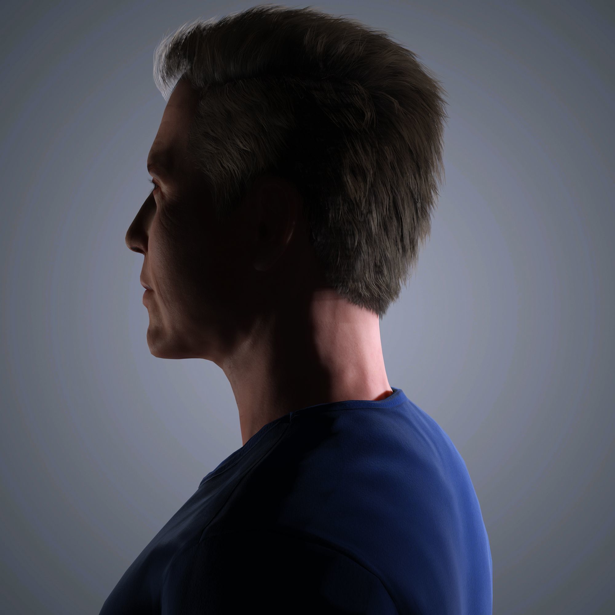 Nicolas Cage Character  Low-poly 3D model_6