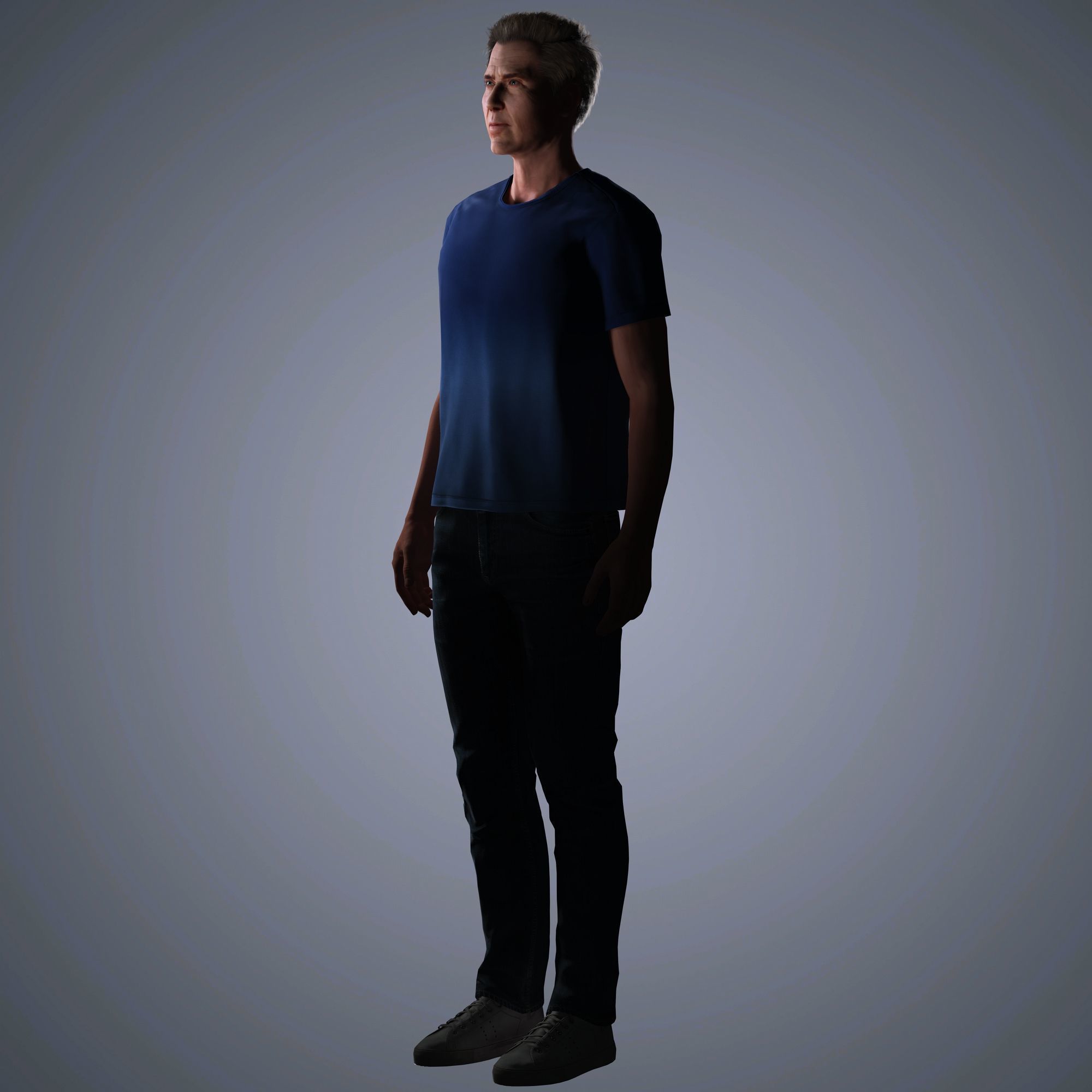 Nicolas Cage Character  Low-poly 3D model_8
