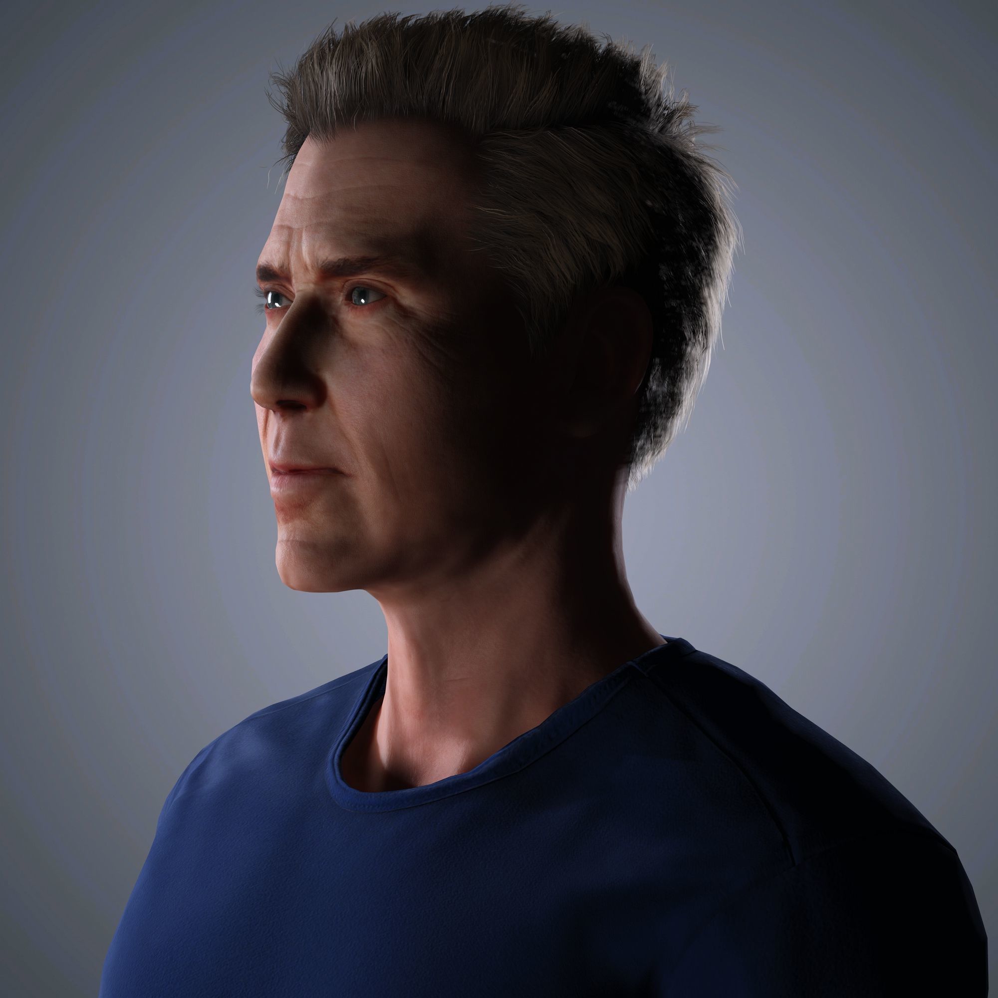 Nicolas Cage Character  Low-poly 3D model_5