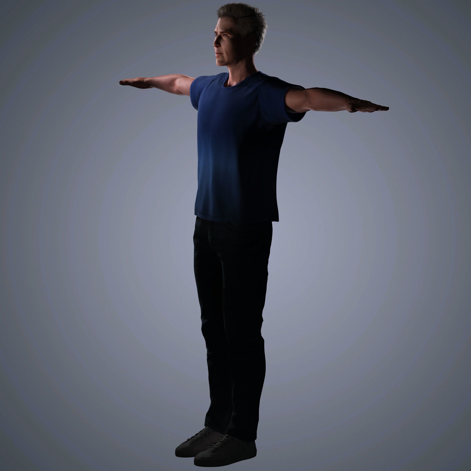 Nicolas Cage Character  Low-poly 3D model_14