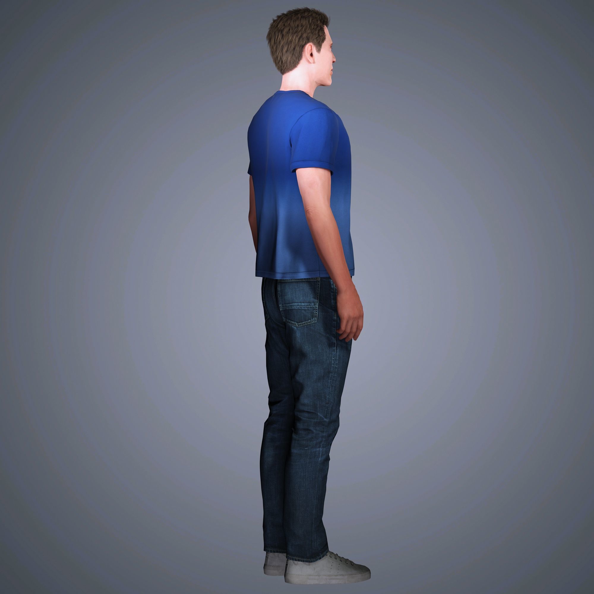 Nicolas Cage Character  Low-poly 3D model_11