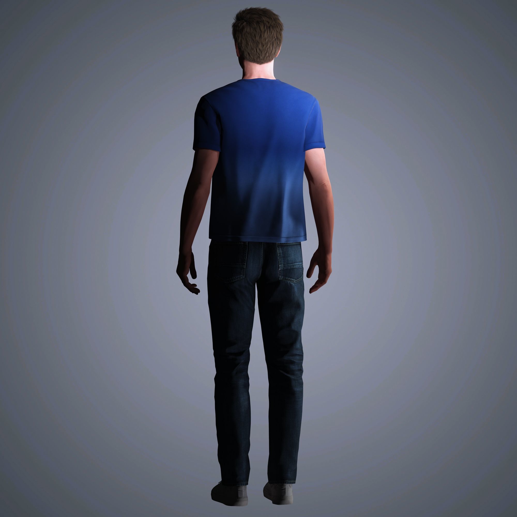 Nicolas Cage Character  Low-poly 3D model_9