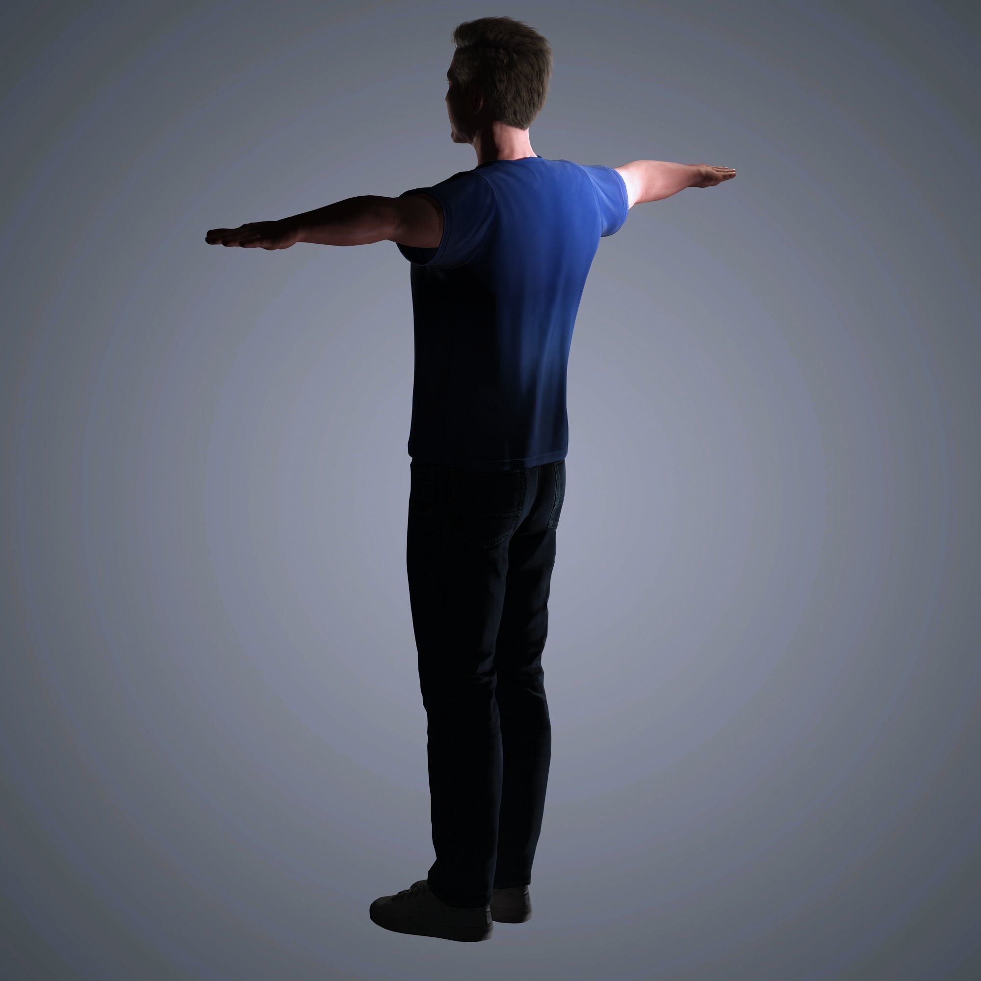 Nicolas Cage Character  Low-poly 3D model_15