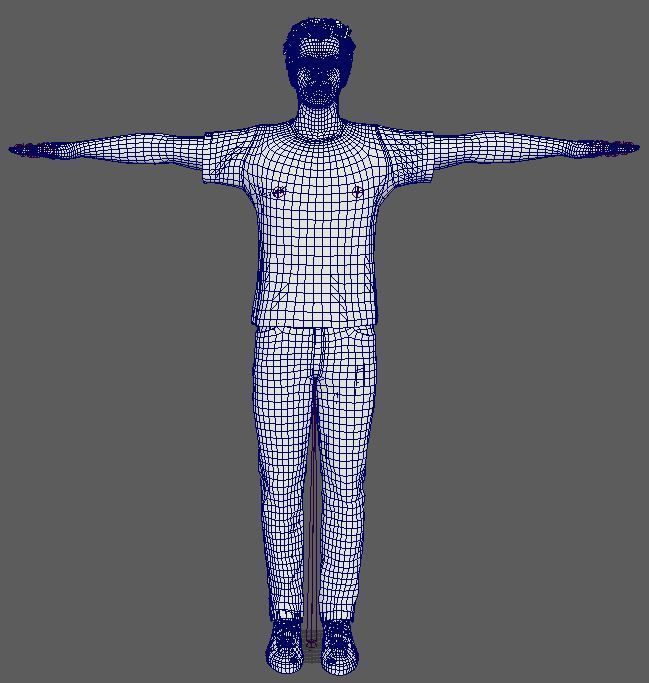 Nicolas Cage Character  Low-poly 3D model_19