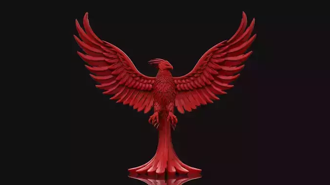 phoenix sculpture 3D print model
