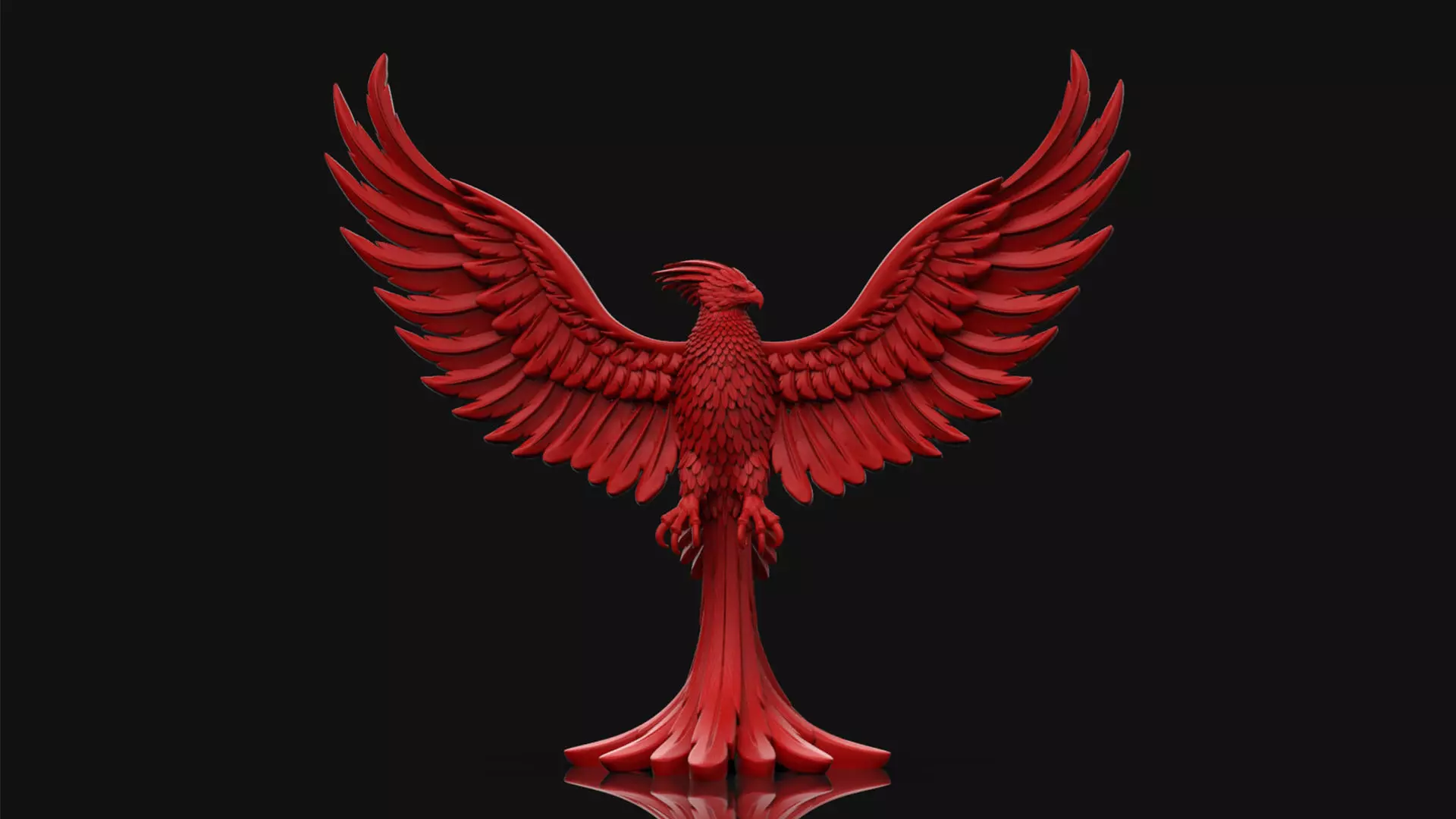phoenix sculpture 3D print model