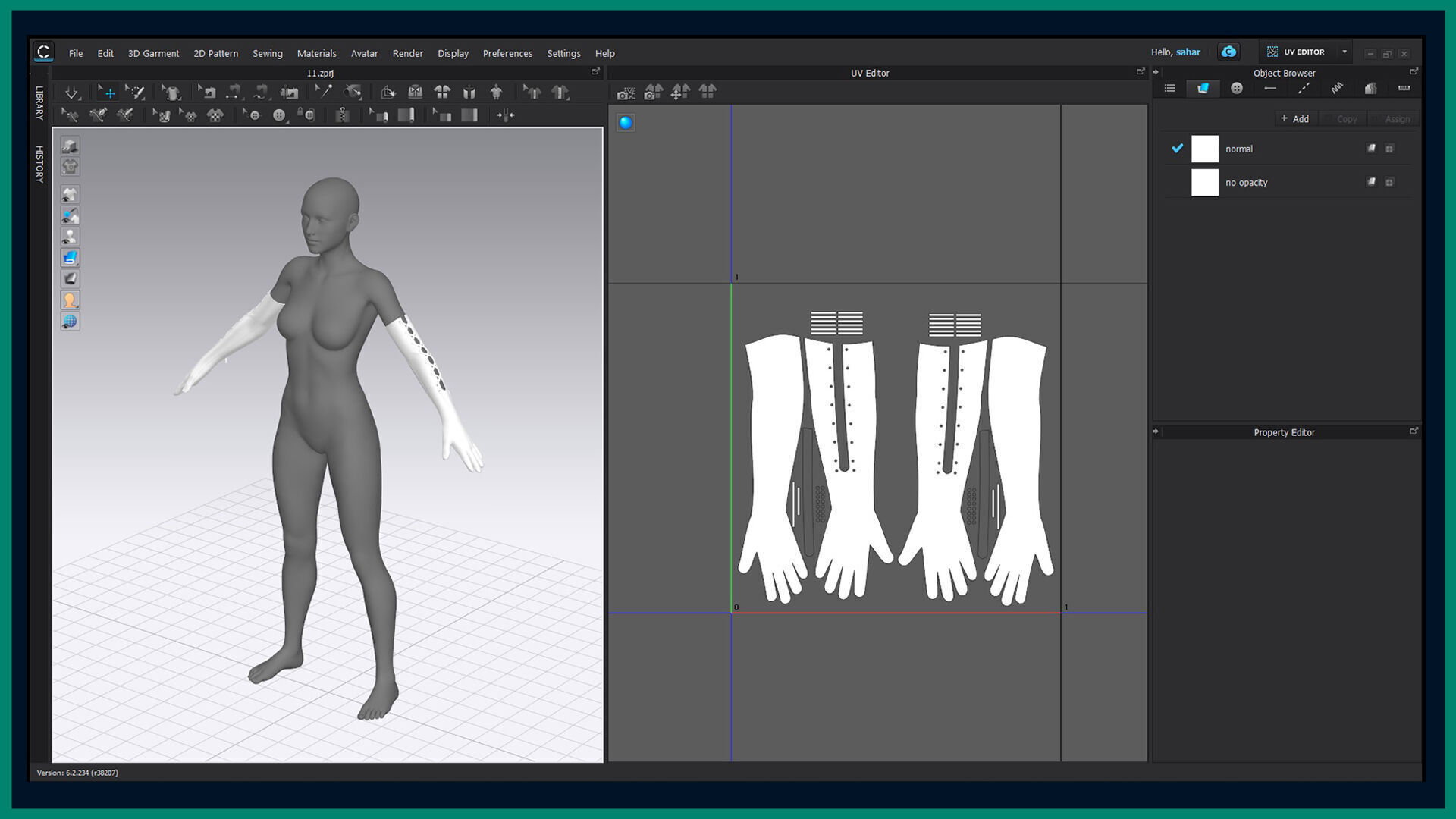 12 female glove Low-poly 3D model_14