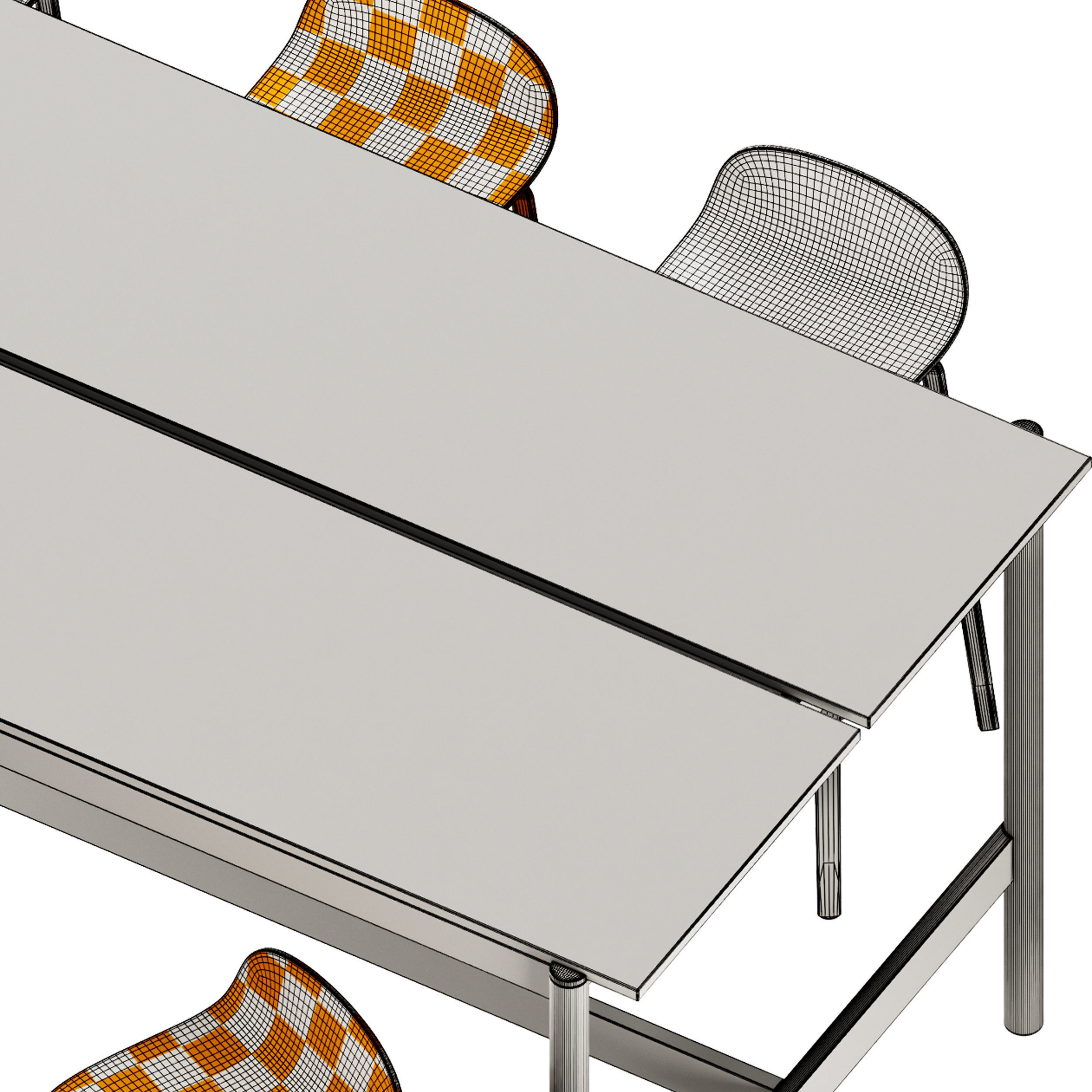 Muuto Visu Bar Stool and Linear System High Table 3D model_9