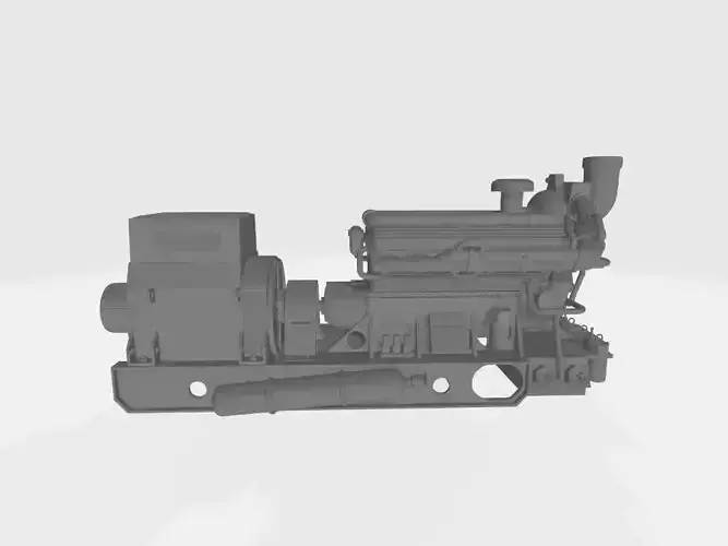 Old diesel generator HO Scale 3D Printable