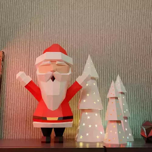 SANTA CLAUS LOW POLY 3D model