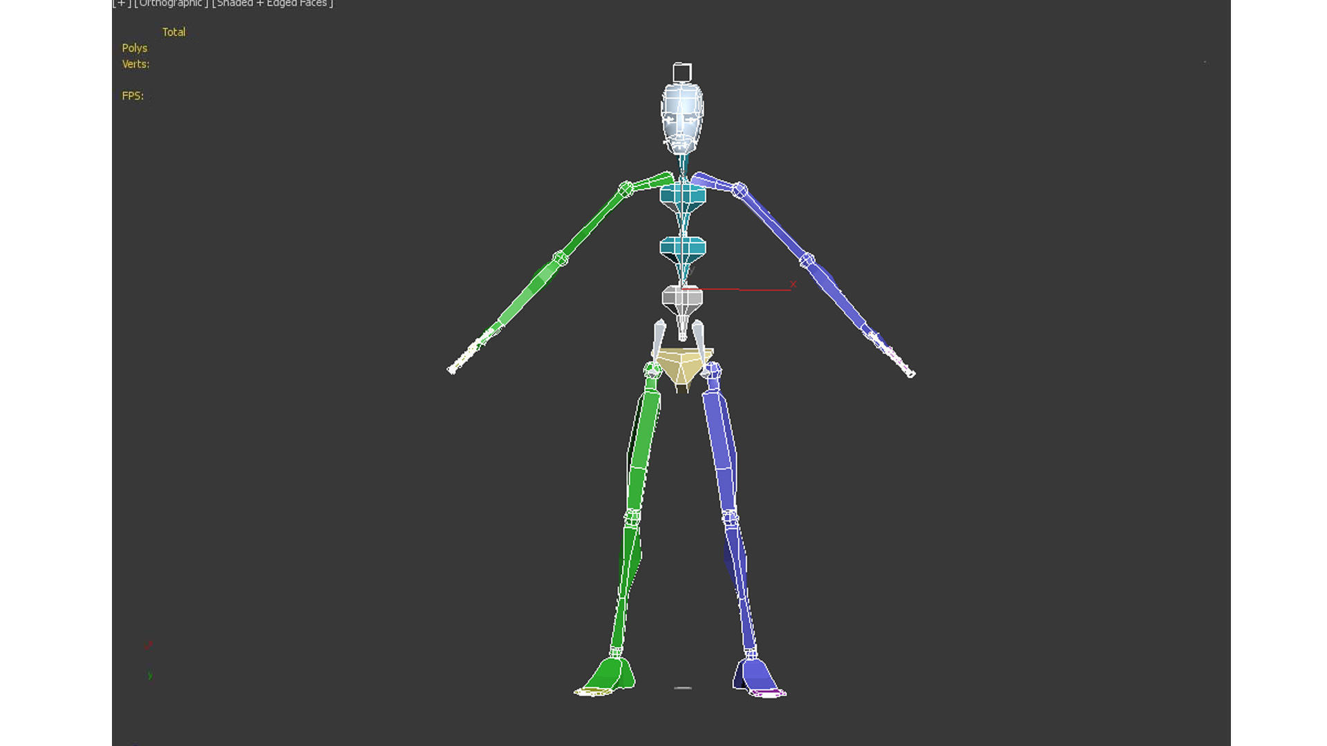 Black people Low-poly 3D model_12