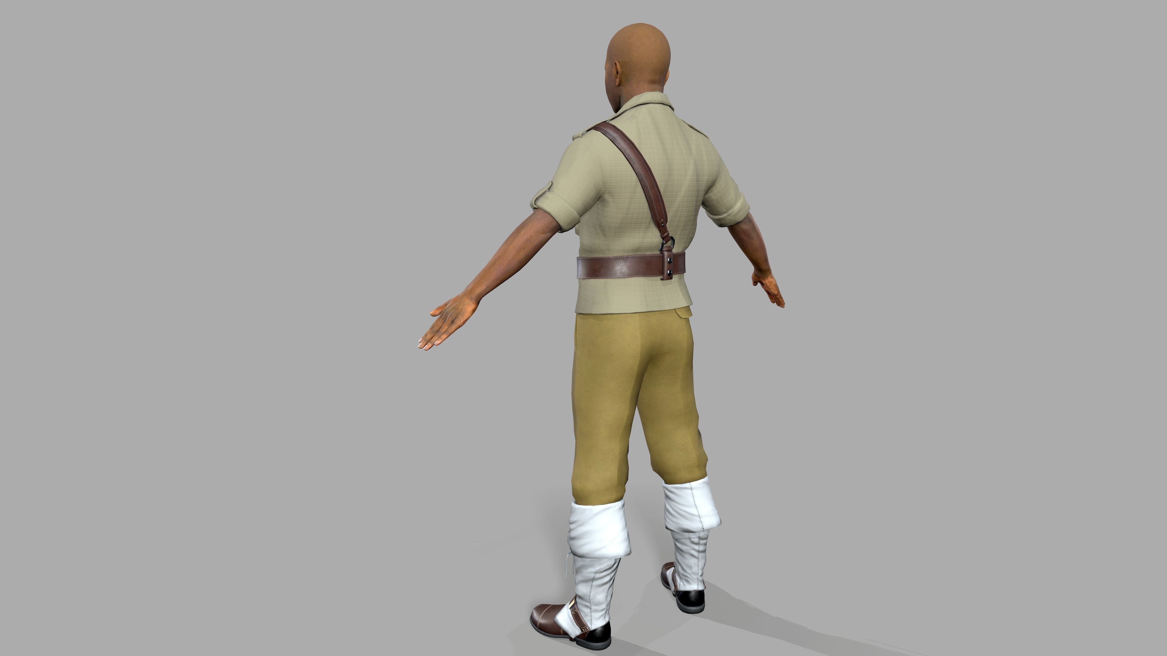 Black people Low-poly 3D model_2
