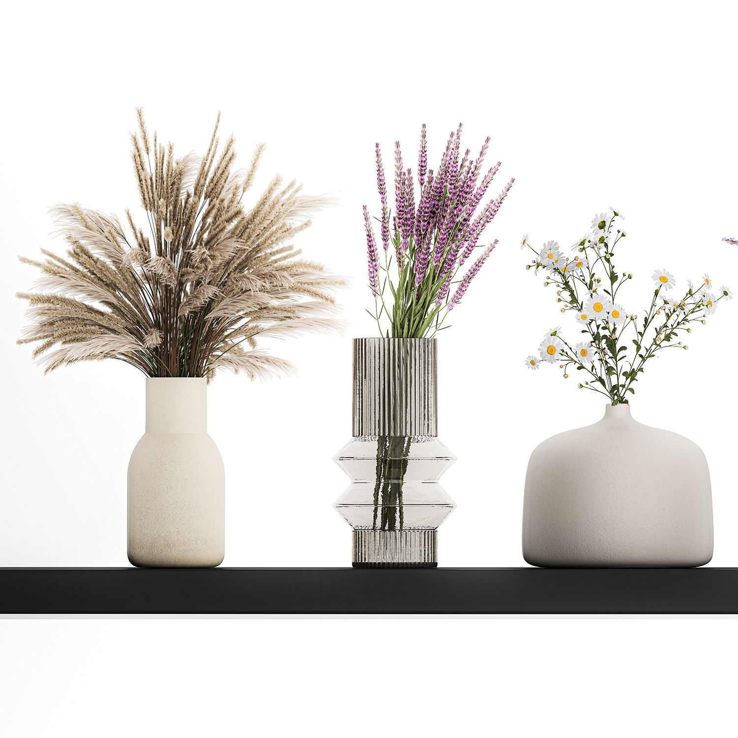 Collection Of Small Bouquets Of Flowers Vases 476 3D model_9