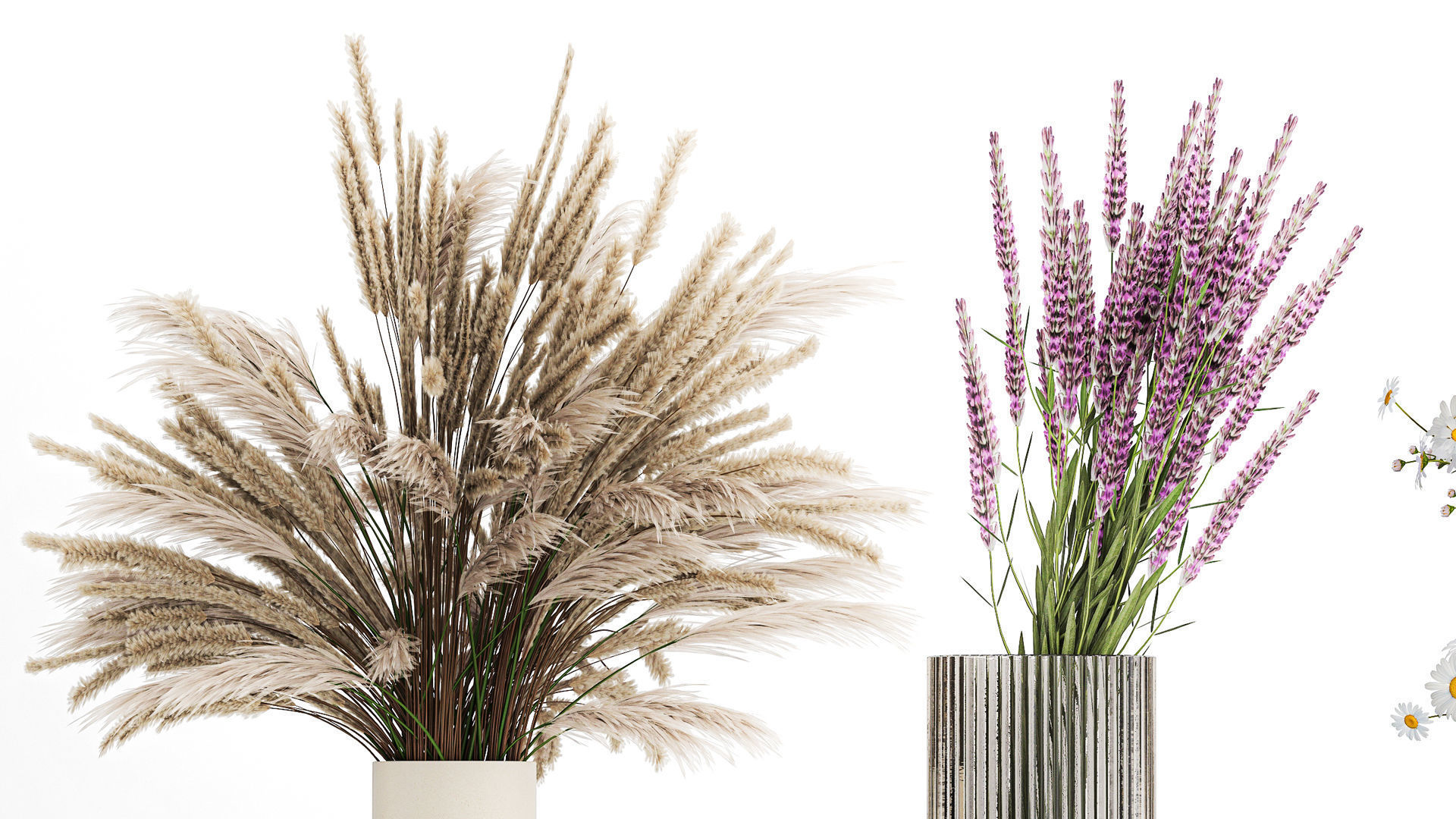 Collection Of Small Bouquets Of Flowers Vases 476 3D model_4