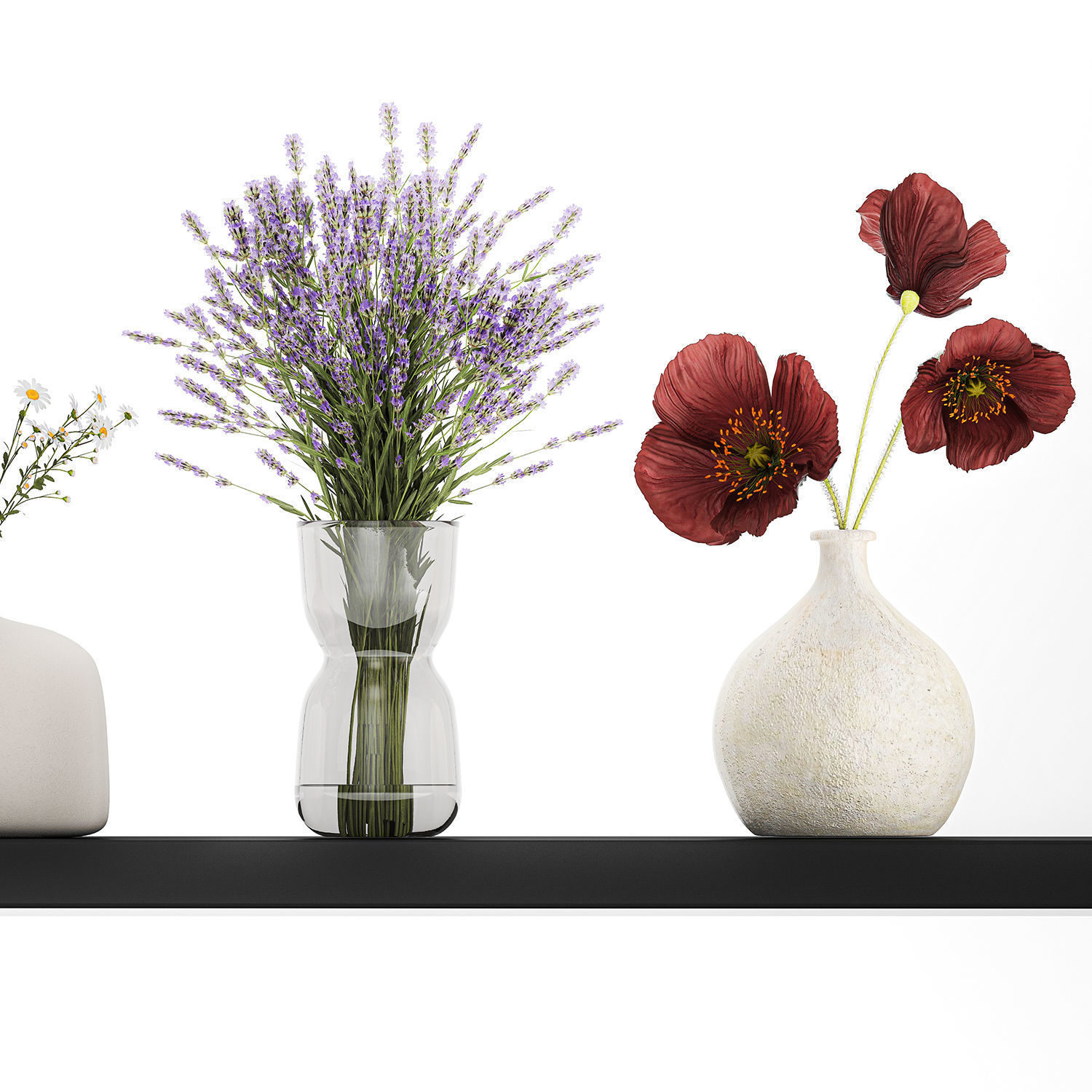 Collection Of Small Bouquets Of Flowers Vases 476 3D model_8