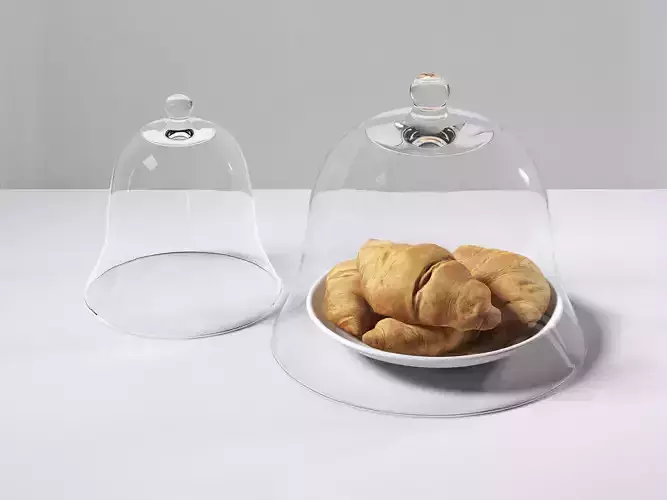Croissants in Glass Dome