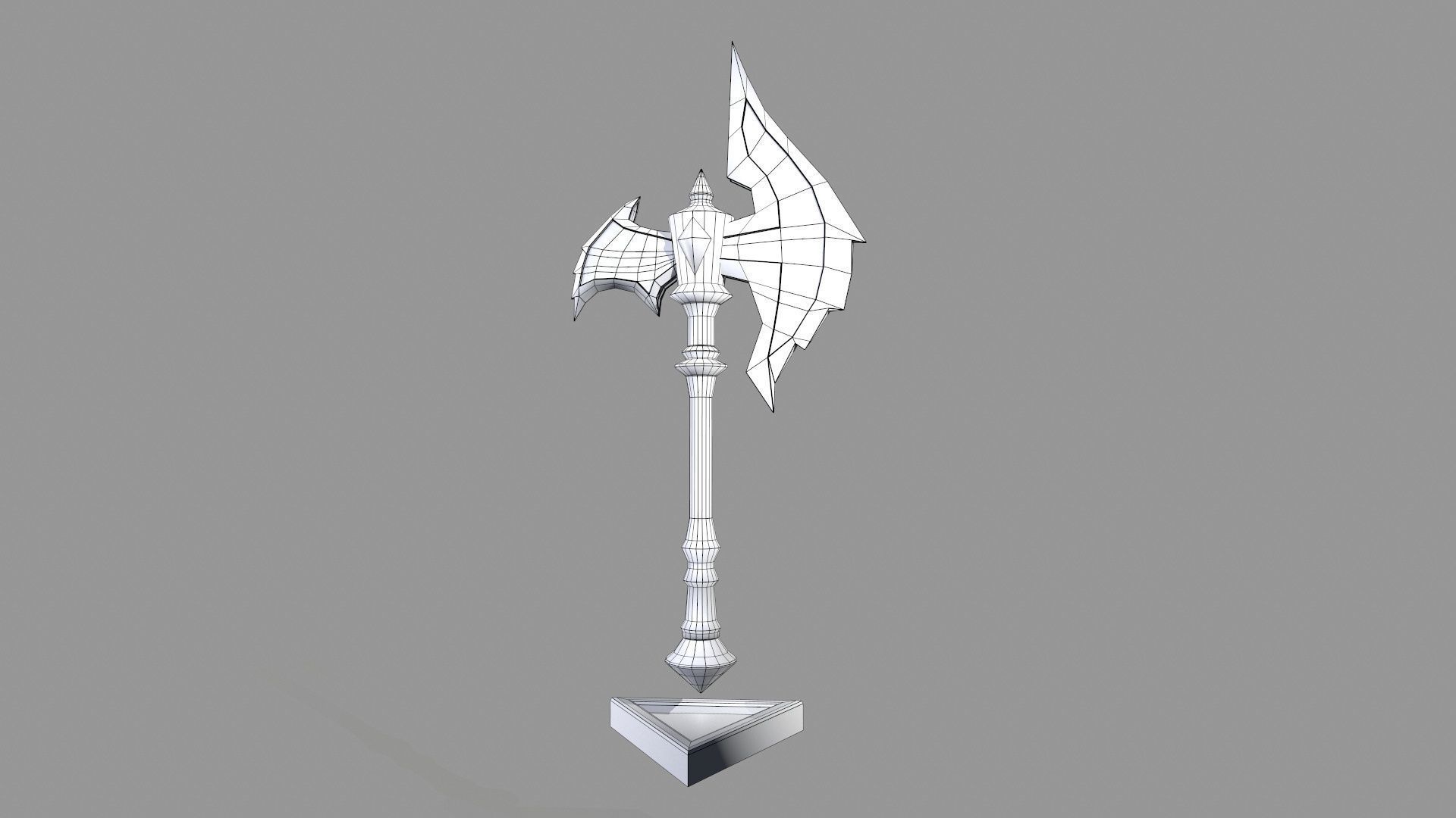 Axe Fantasy Stylized Game  Low-poly 3D model_2