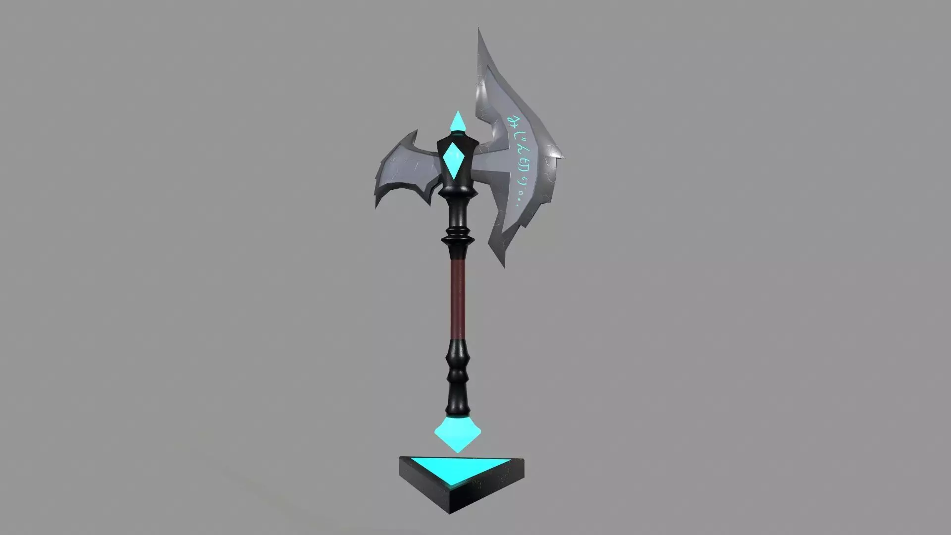 Axe Fantasy Stylized Game  Low-poly 3D model_0
