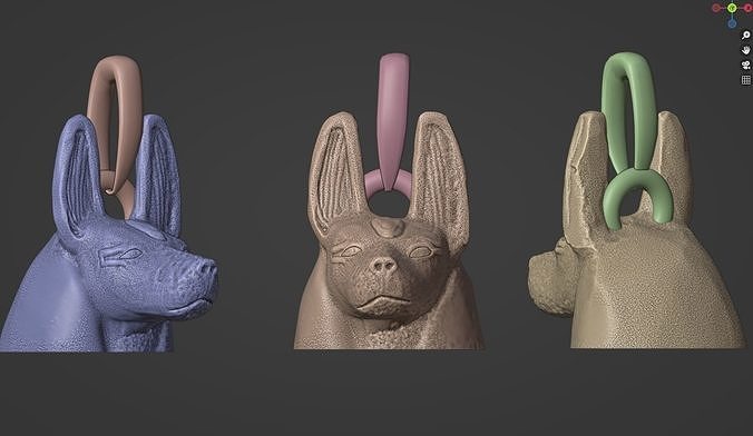 Lid of canopic jar pandent 3d print model 3D print model