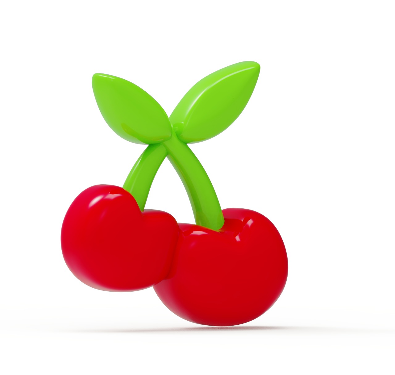 3D Printable Cute Cherry print model 3D rubber FD0001 3D print model_2