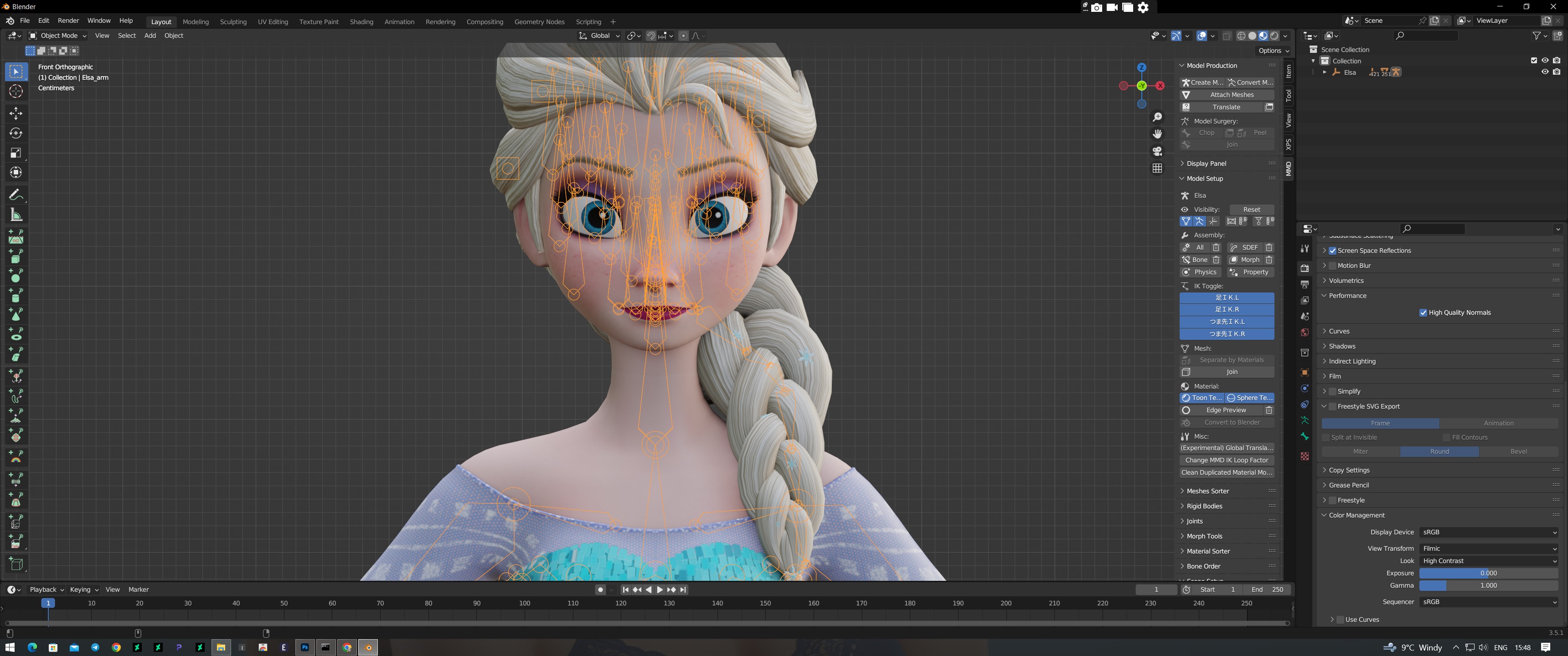 Elsa Frozen 3D Model Low-poly 3D model_20