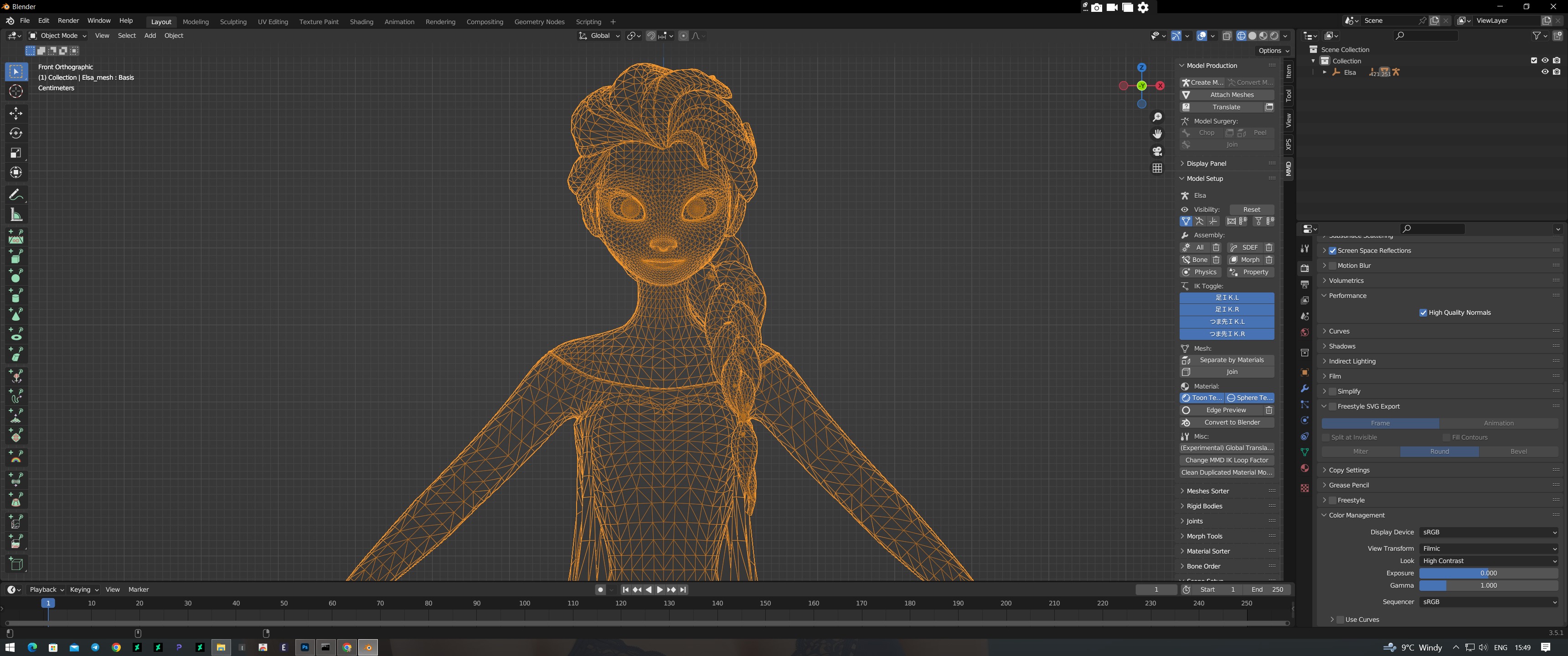 Elsa Frozen 3D Model Low-poly 3D model_16