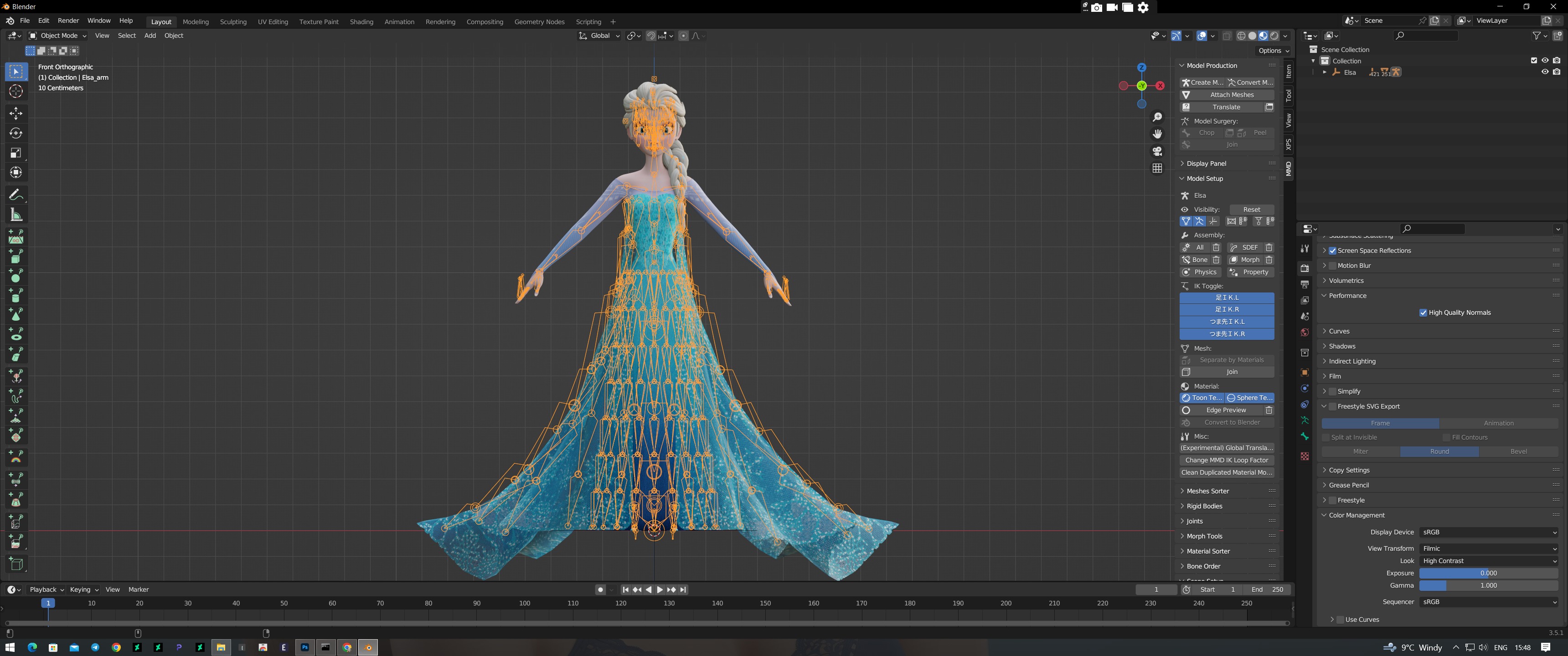 Elsa Frozen 3D Model Low-poly 3D model_17