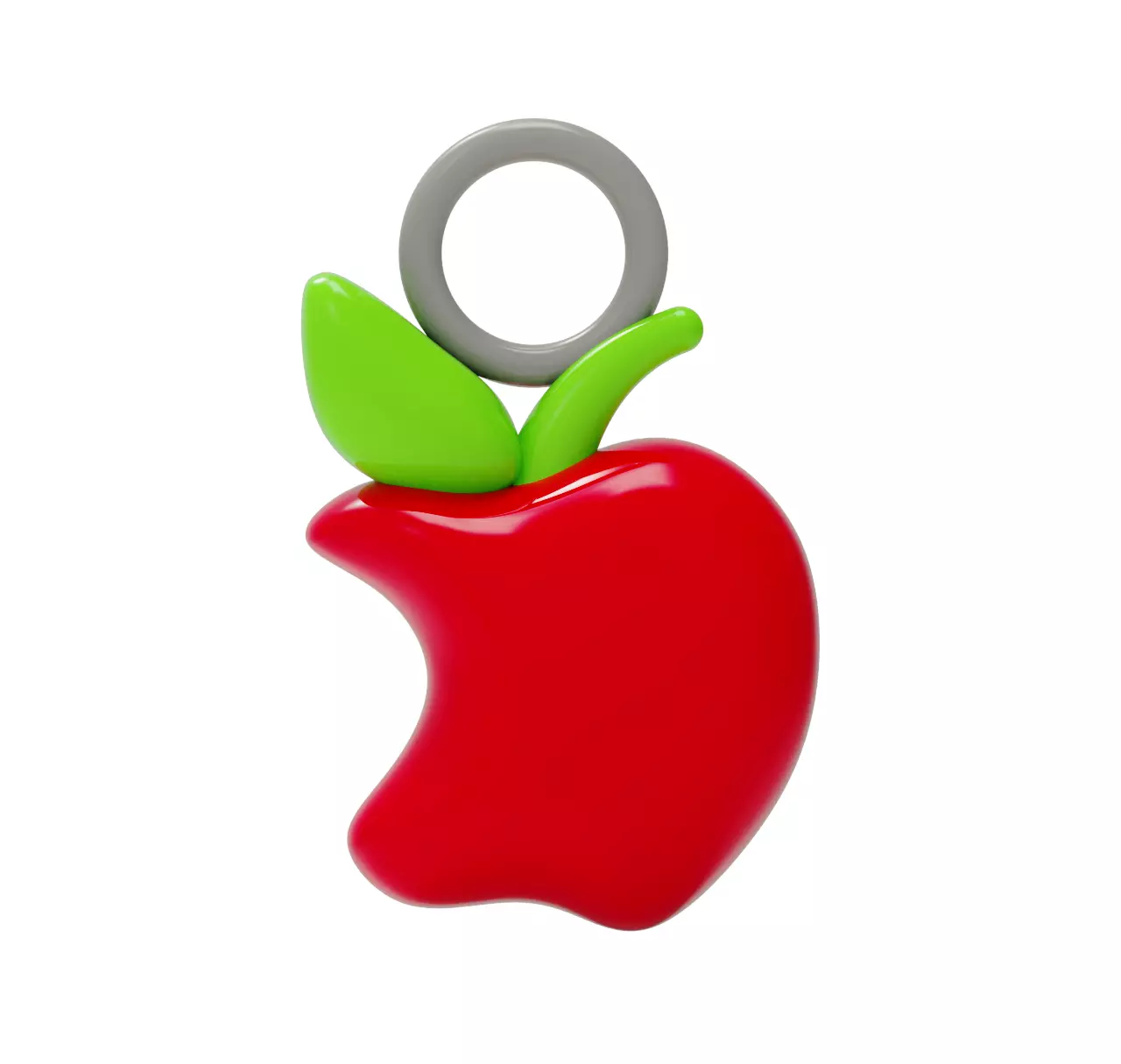 3D Printable Cute bite apple print model 3D rubber FD0002 3D print model_0