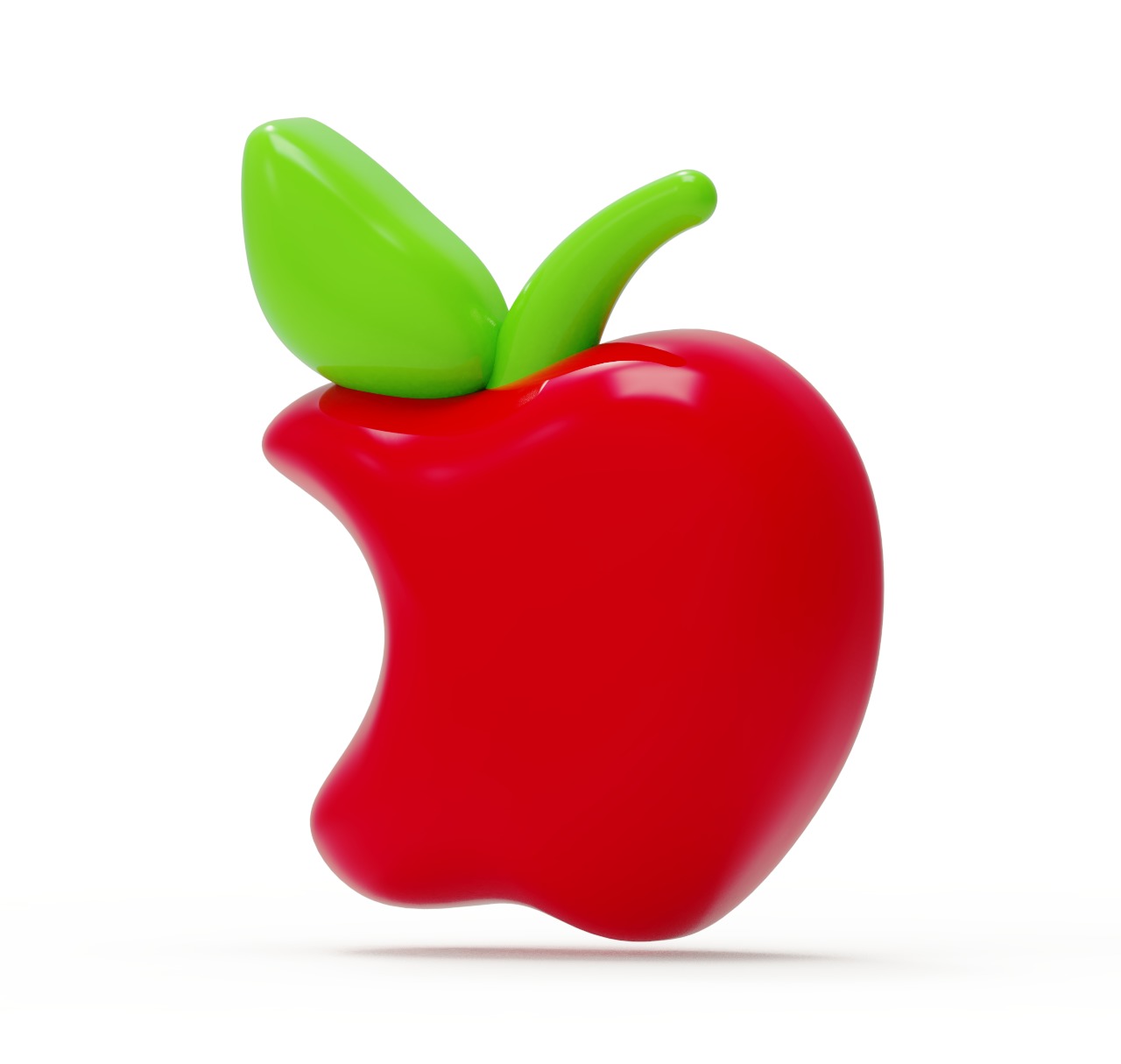 3D Printable Cute bite apple print model 3D rubber FD0002 3D print model_6