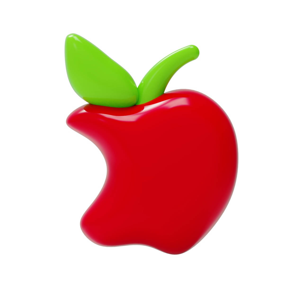3D Printable Cute bite apple print model 3D rubber FD0002 3D print model_5