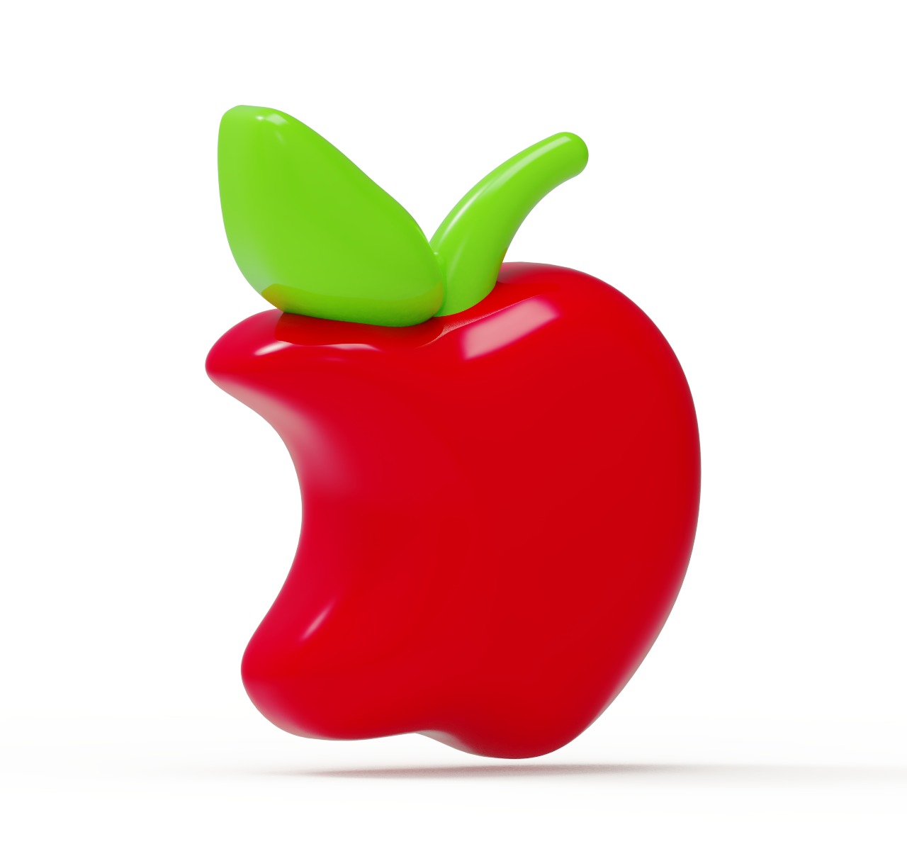 3D Printable Cute bite apple print model 3D rubber FD0002 3D print model_7