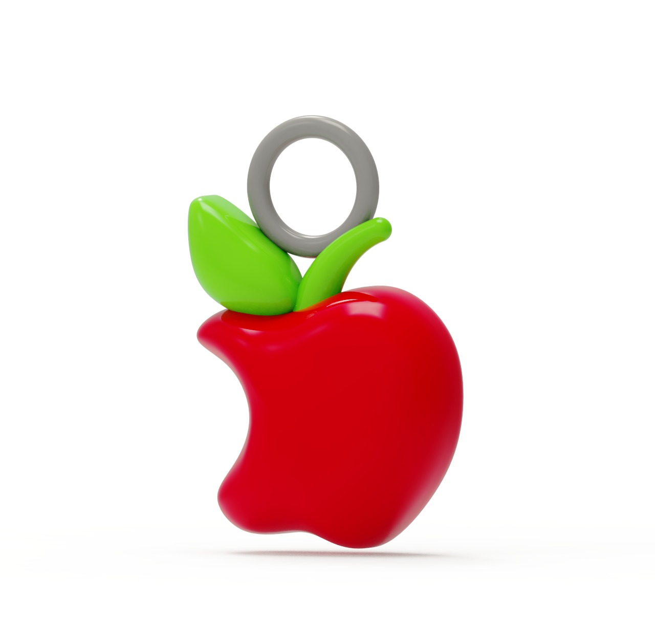 3D Printable Cute bite apple print model 3D rubber FD0002 3D print model_1