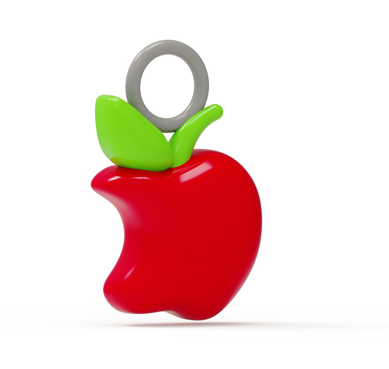3D Printable Cute bite apple print model 3D rubber FD0002 3D print model_2