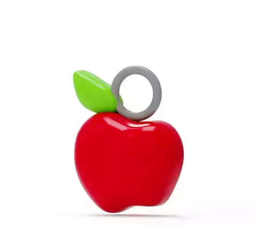 3D Printable Cute bite apple print model 3D rubber FD0003
