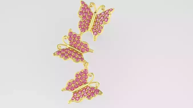 Diamond Buterfly Earring