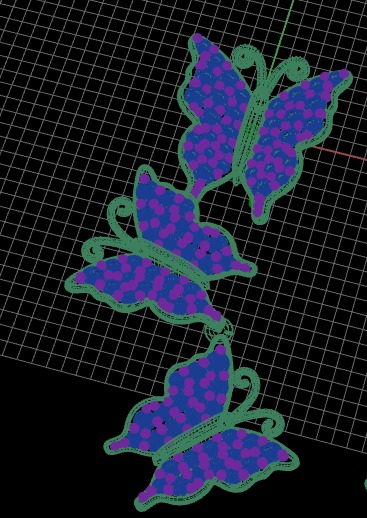 Diamond Buterfly Earring 3D print model_1