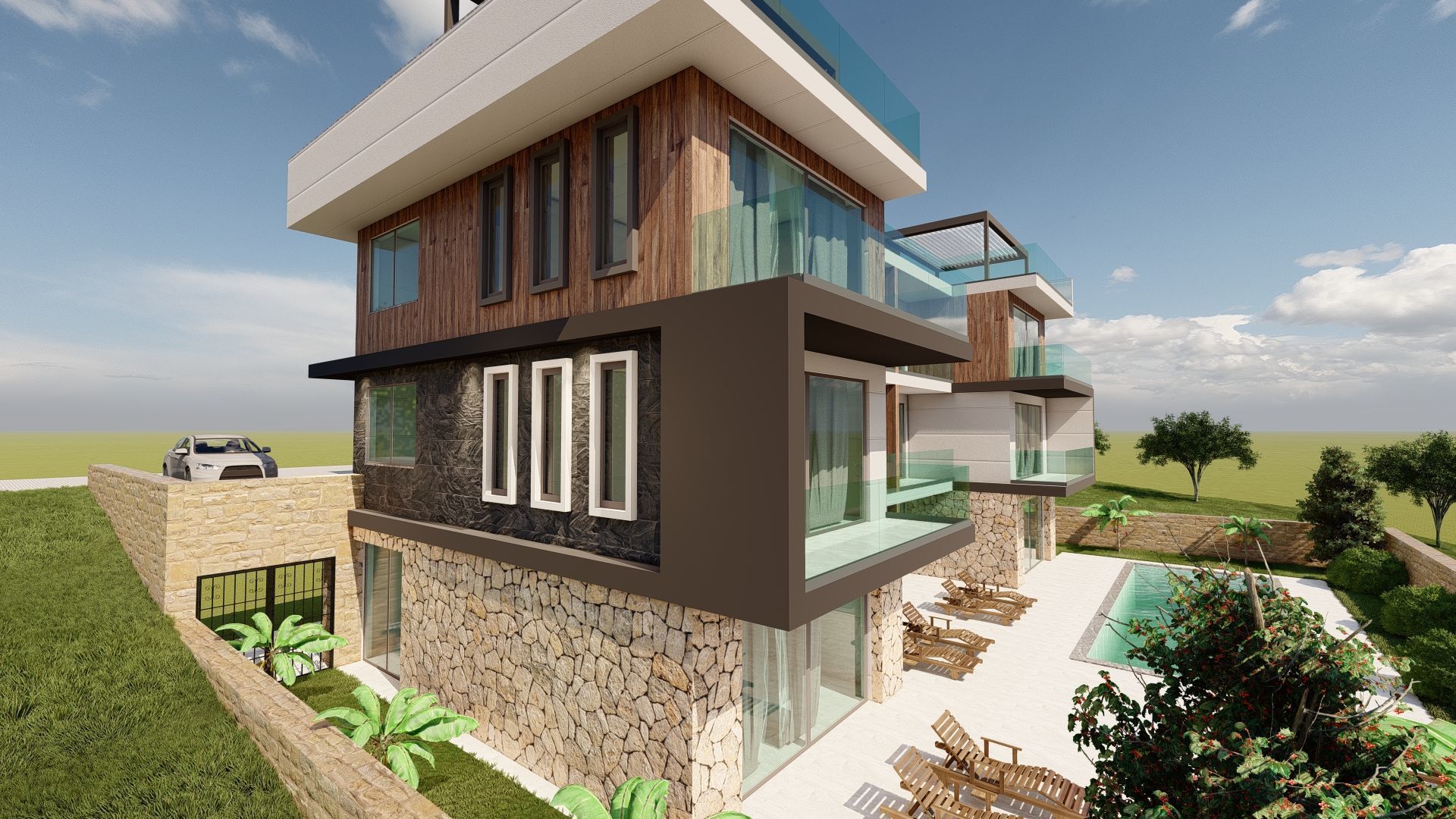 Apartment-3d Model-Sketchup-Lumion 3D model_2